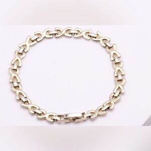 Vintage 1960s Korean Gold Tone Link Bracelet Mid Century Modern - 7 1/2"